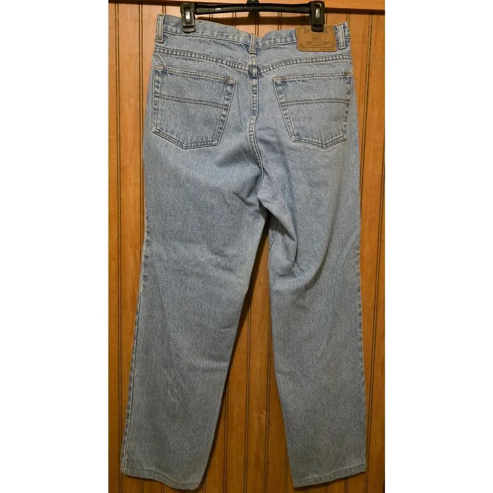 Tommy Hilfiger Jeans Men 34x32‎ Blue Classic Fit Logo Straight Leg Cotton